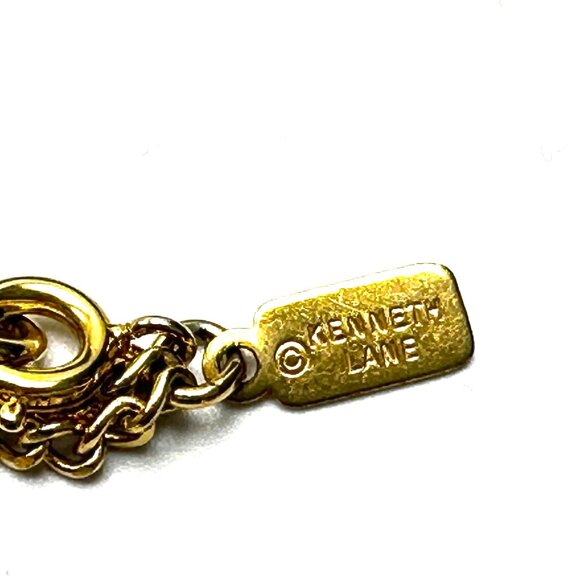 Vintage 1960s Kenneth Jay Lane Faux Jade Bottle Pendant w/2-Strand Necklace  EUC - Picture 6 of 9